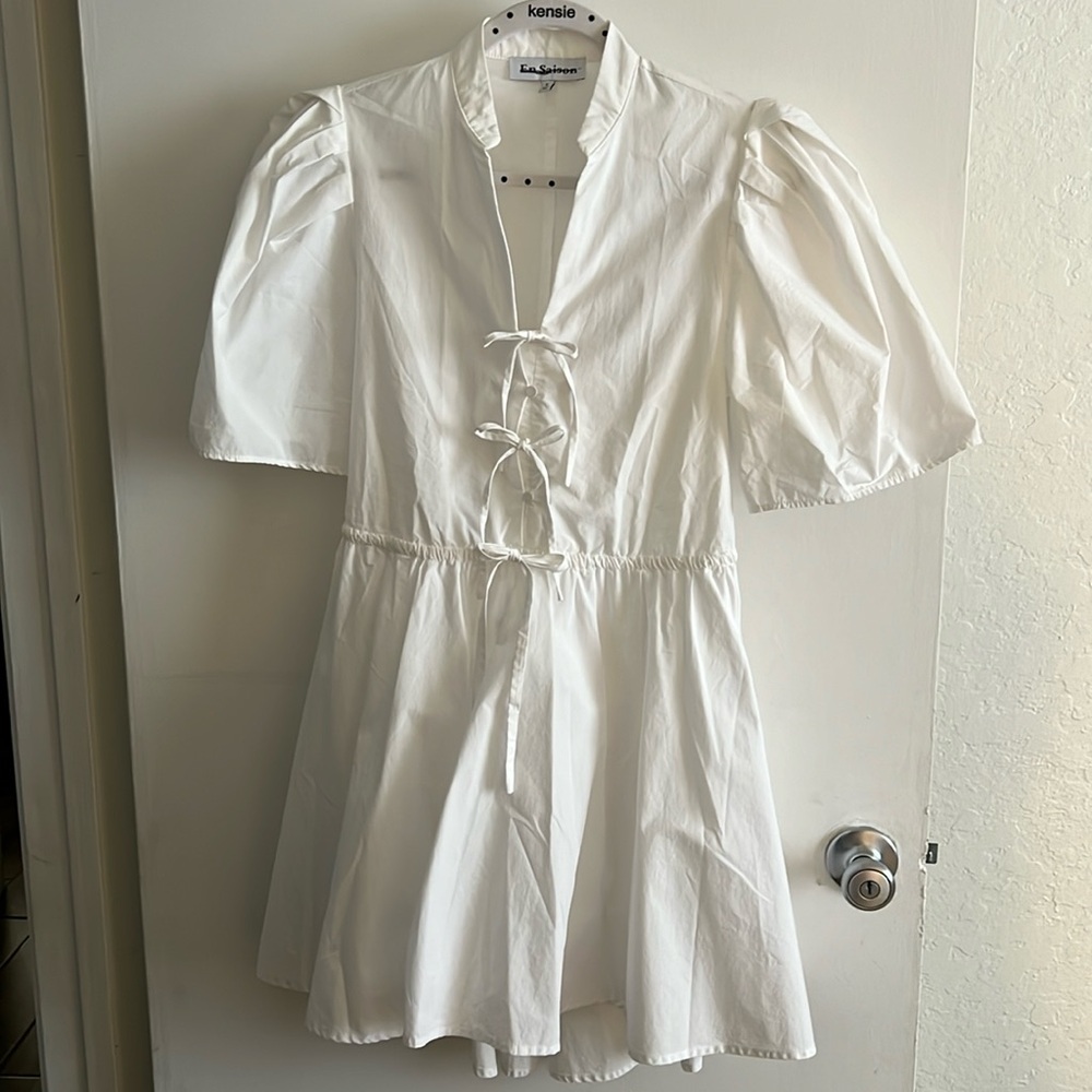 EN SAISON felice mini dress in white